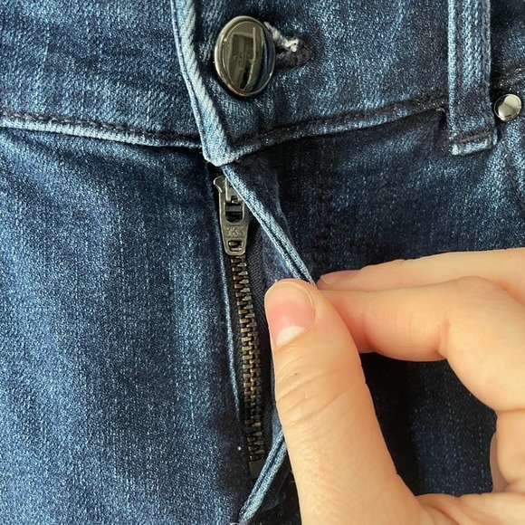 Etcetera Boyfriend Jeans Dark Wash Size 4 Stretch Straight Leg - Picture 4 of 9